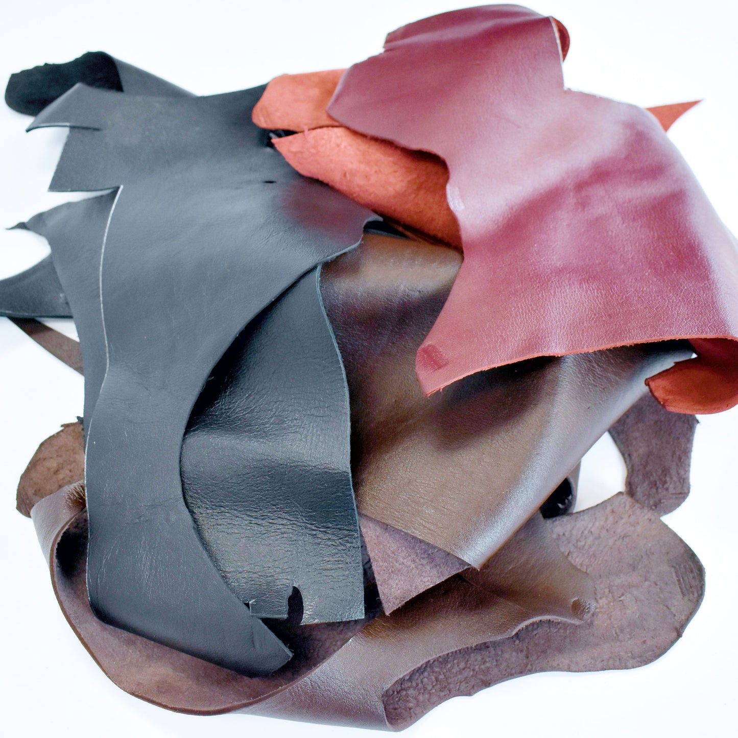 Deer Leather Offcuts 1kg (mixed colours)