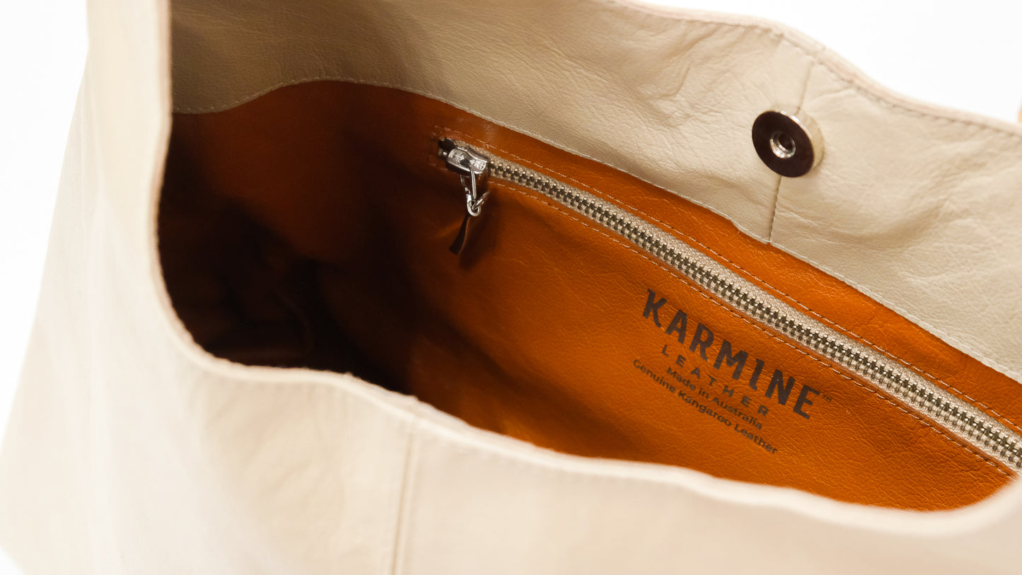 Hibiscus Leather Hobo Bag