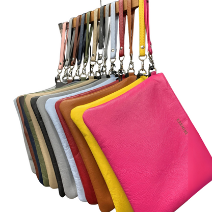 Karmine Leather Clutch (18 colours)