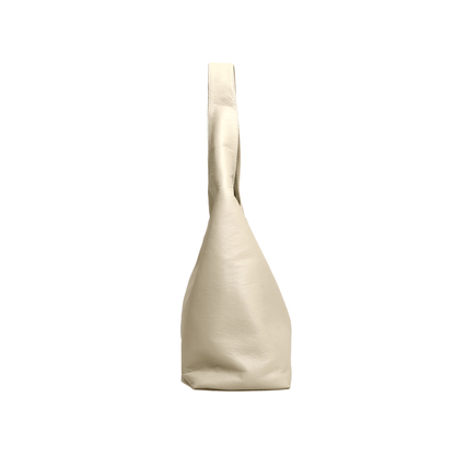 Hibiscus Leather Hobo Bag (Ghost Gum)