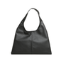 Hibiscus Leather Hobo Bag (Black)