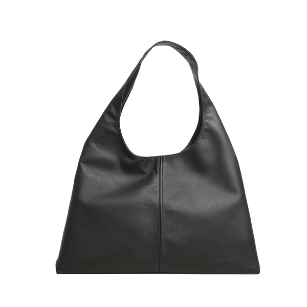 Hibiscus Leather Hobo Bag (Black) – Karmine Leather