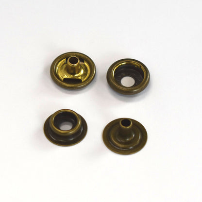 Large Cap Press Studs/Snap Fasteners (Antique Brass)