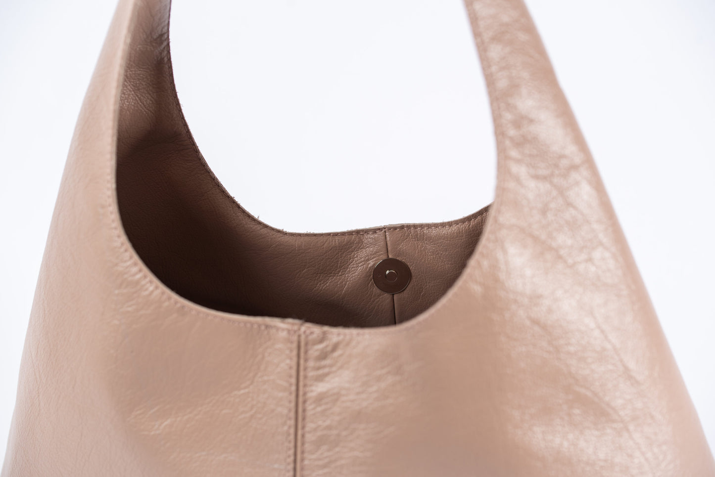 Hibiscus Leather Hobo Bag