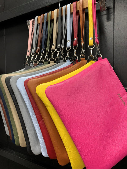 Karmine Leather Clutch (18 colours)