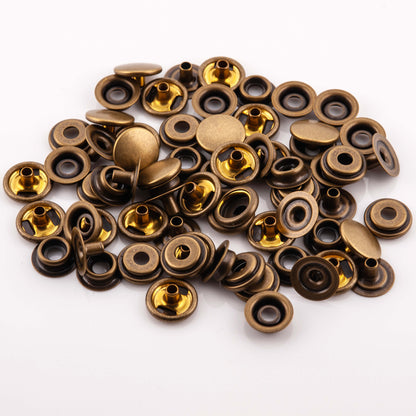 Large Cap Press Studs/Snap Fasteners (Antique Brass)