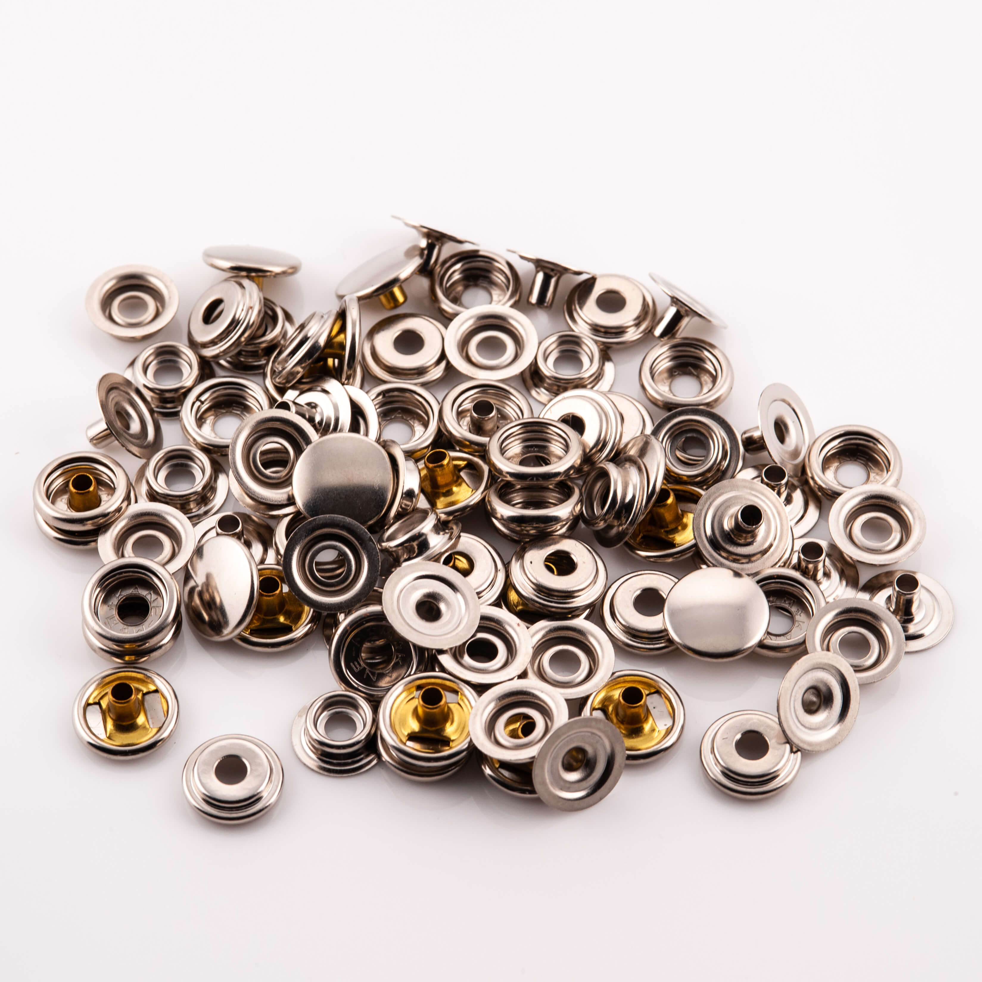 Large Cap Press Studs/Snap Fasteners (Nickel) – Karmine Leather ...