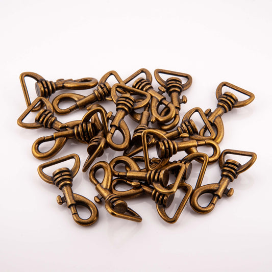 Parrot Clips/Swivel Snap Clips - Antique Brass