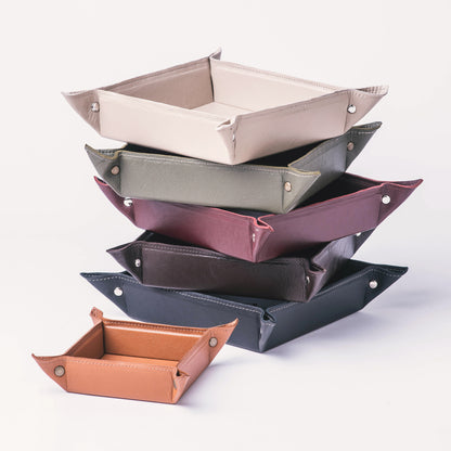 Large Leather Trinket Tray