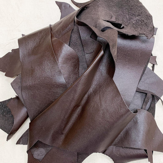 Chocolate Brown - Leather off-cuts