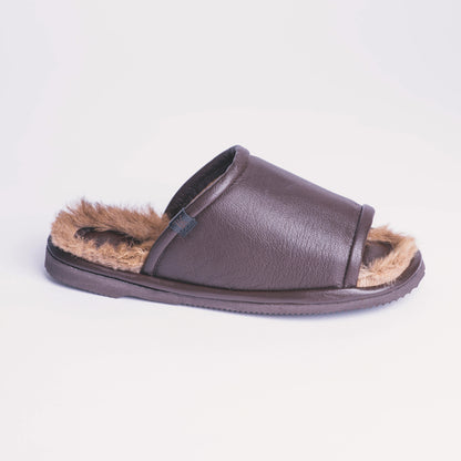Karmine Toeless Slide (Chocolate Brown)